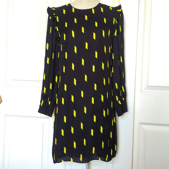 Alice + Olivia Beatrix Puff-Sleeve Shift Women's Dress - Picture 4 of 12